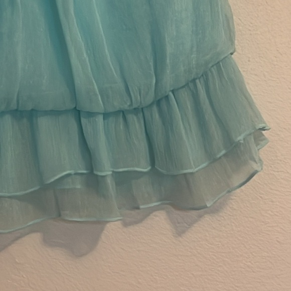 Regencycore J2 baby blue dusk blouse size M wave soft fabric sheer fairycor 100 - Picture 5 of 12